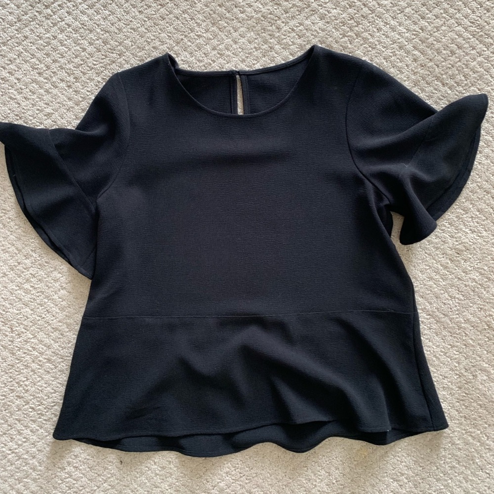 Madewell Top With Flutter Sleeves - image 1